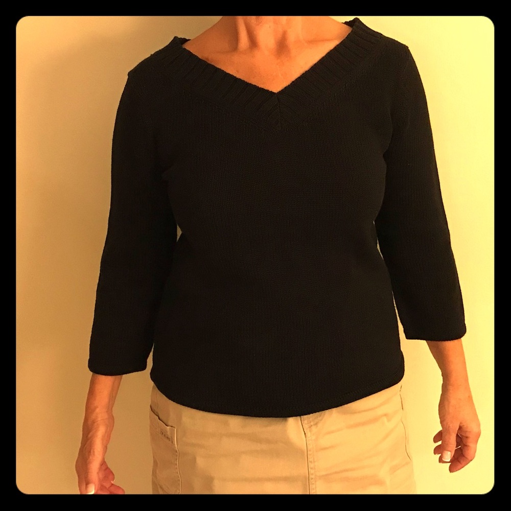 Tommy Bahama Cotton Wide V Neck Sweater